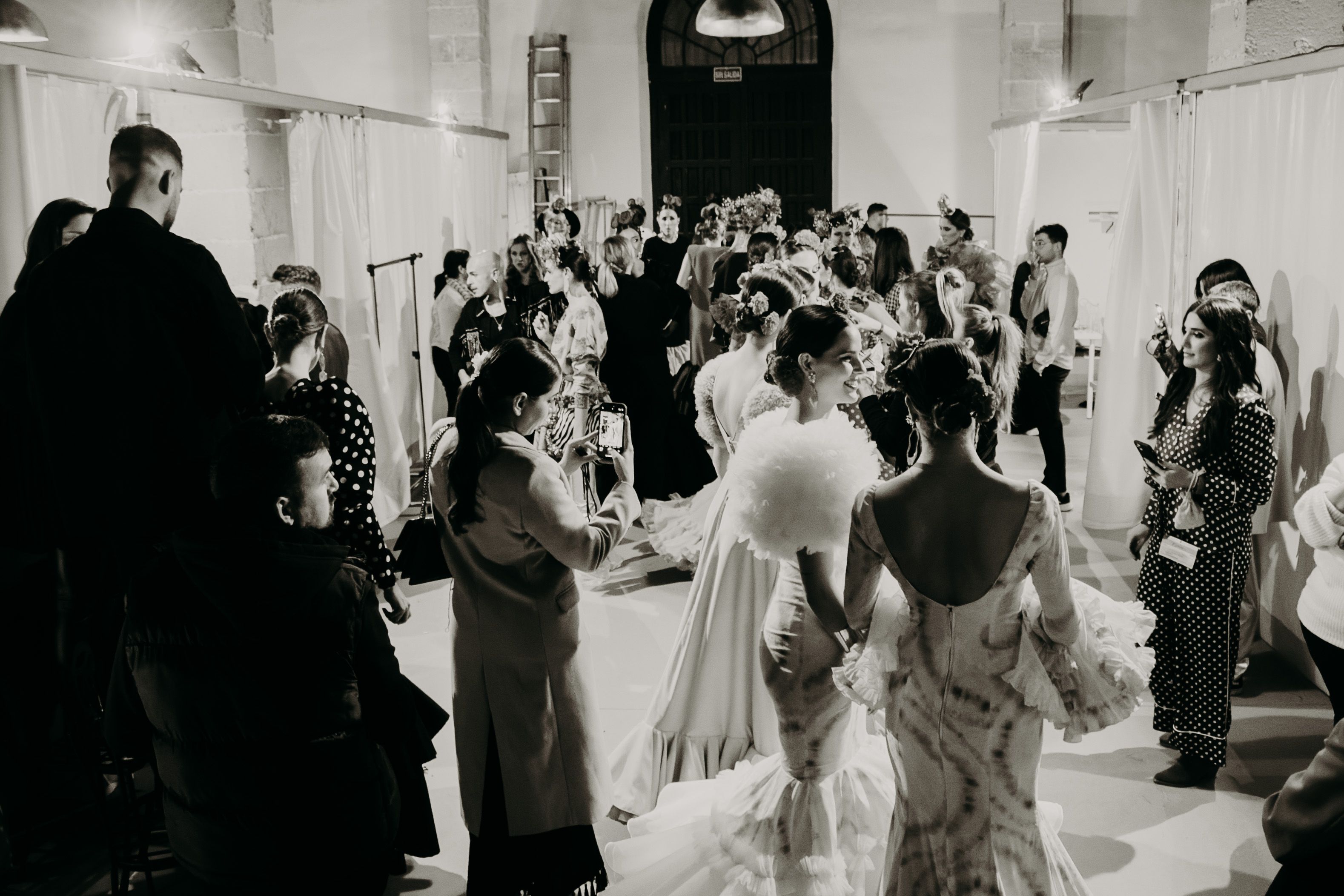 Detrás de la pasarela flamenca en la edición pasada.