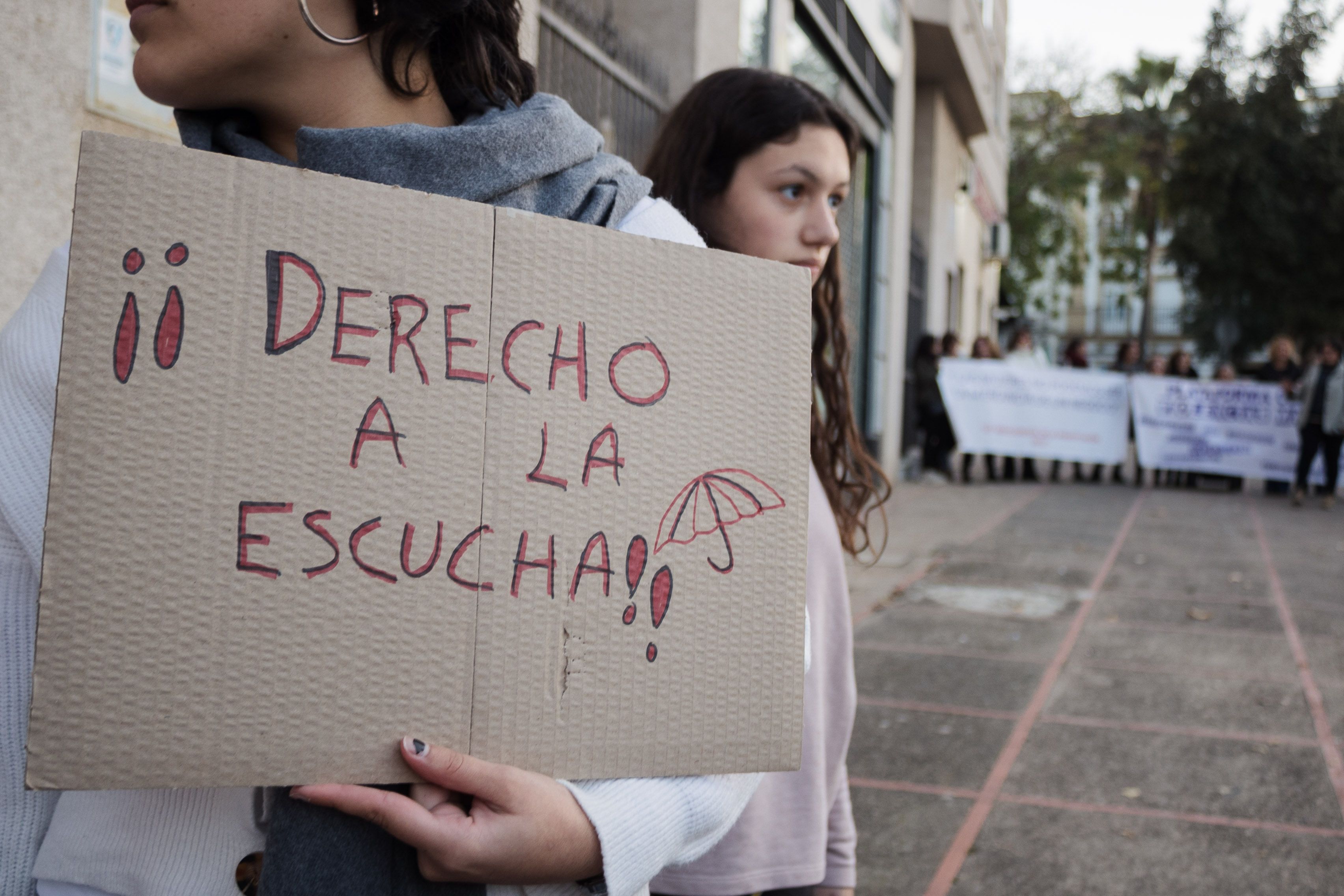 Una concentración que defiende los derechos de mujeres dedicadas a la prostitución.