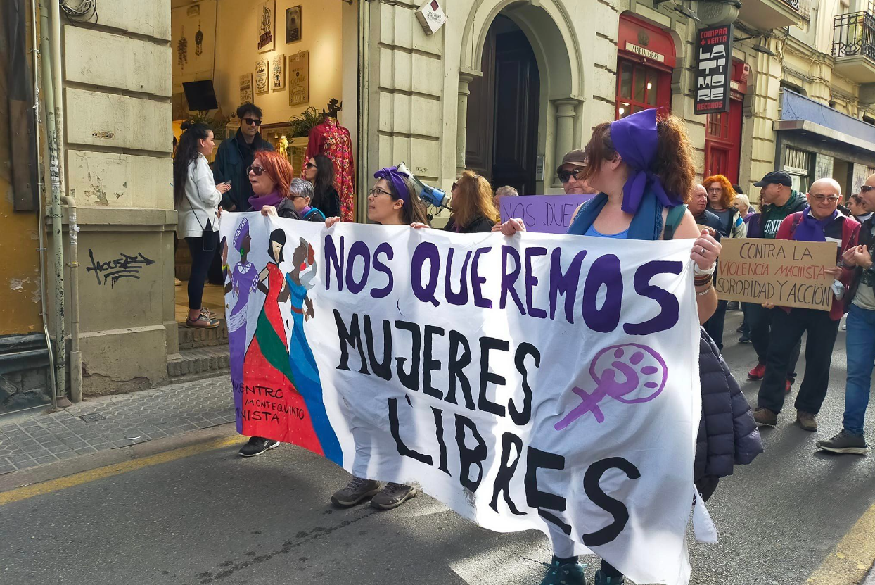 Una manifestación contra la violencia y las agresiones machistas.