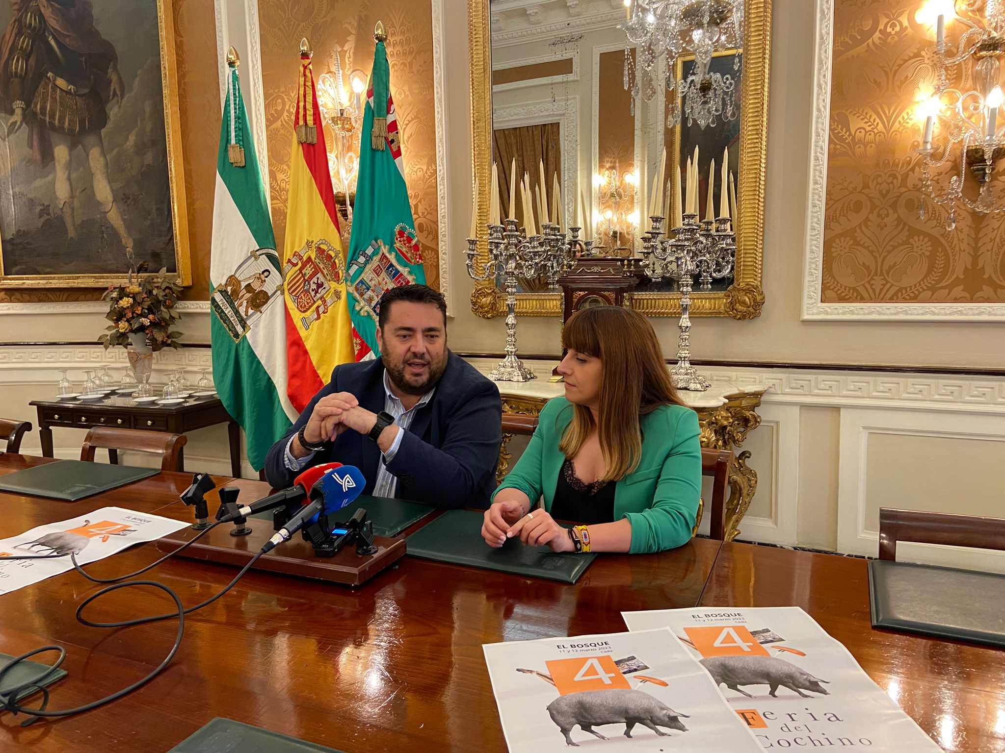 Jaime Armario y Pilar García presentan la Feria del Cochino