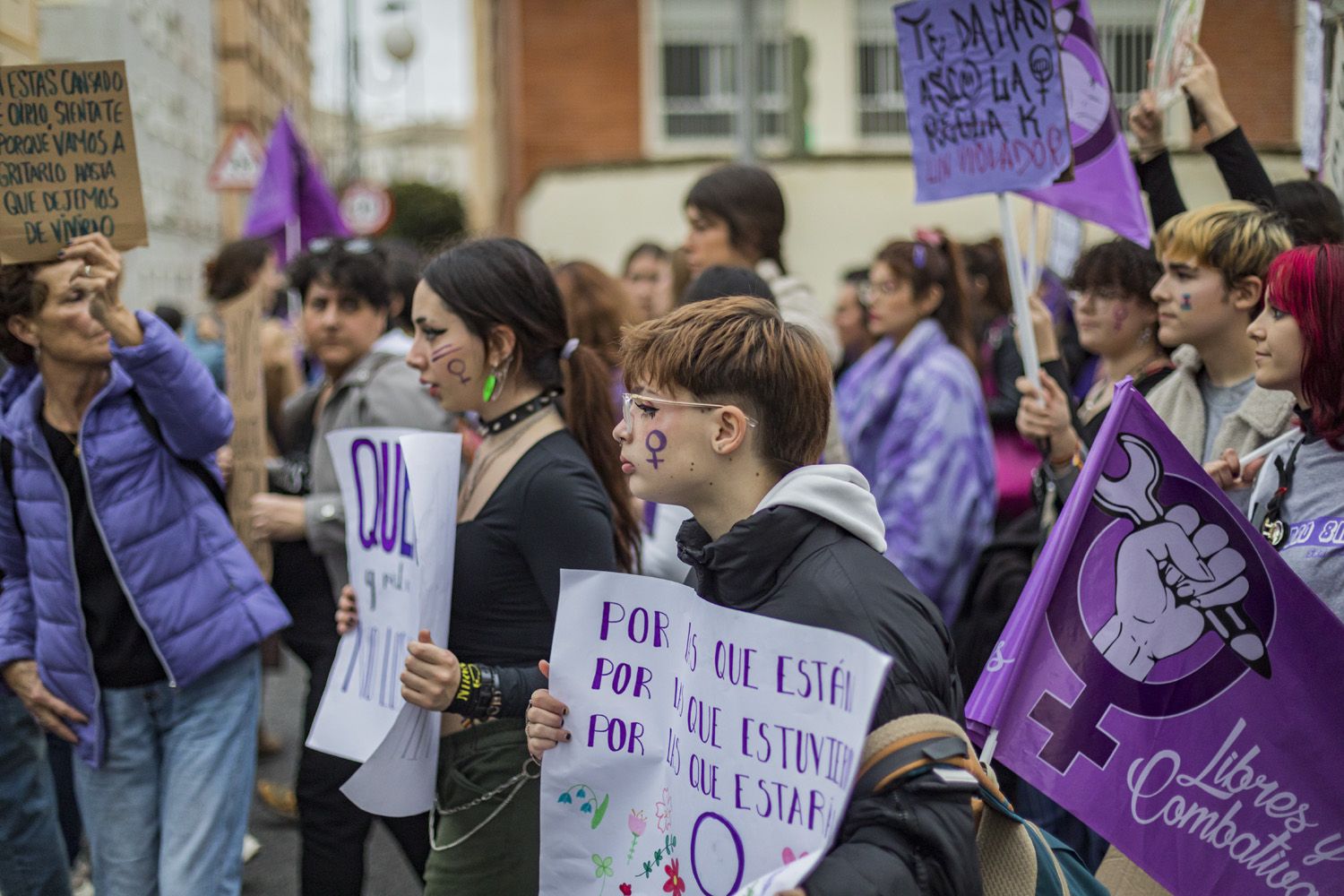 Movilización feminista en Cádiz capital.