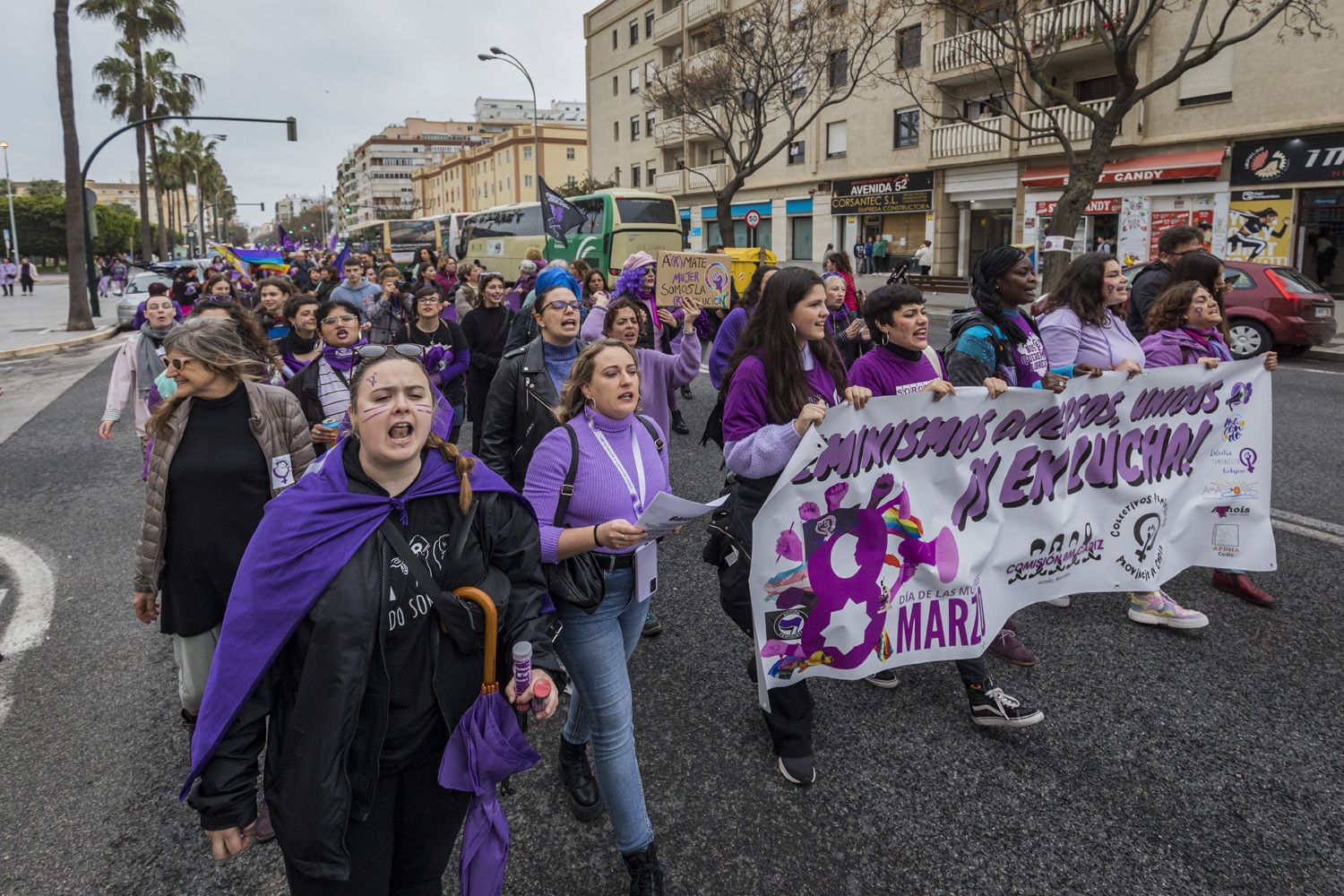 Manifestación por el 8M de Cádiz