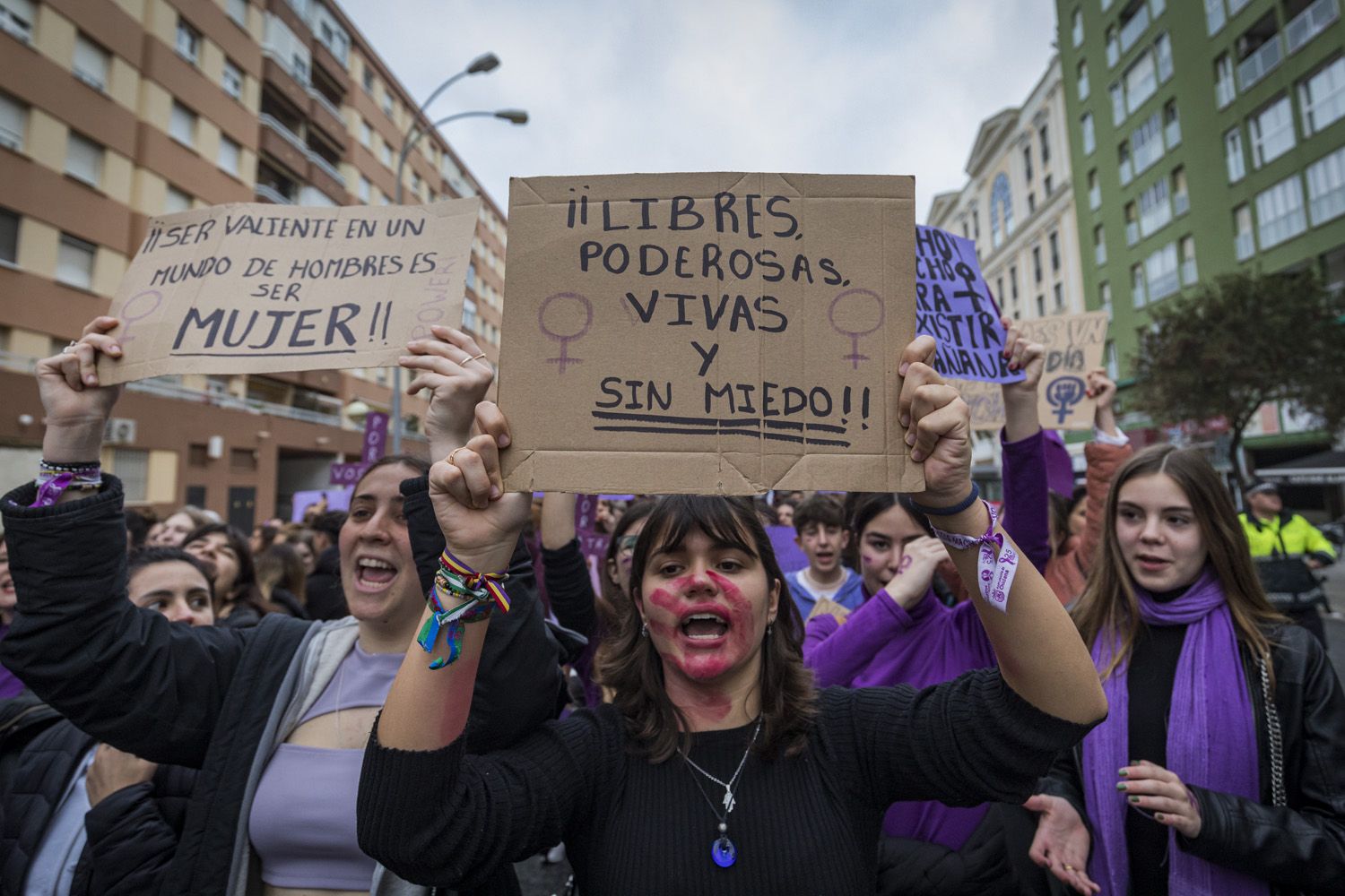 Manifestación por el 8M de Cádiz
