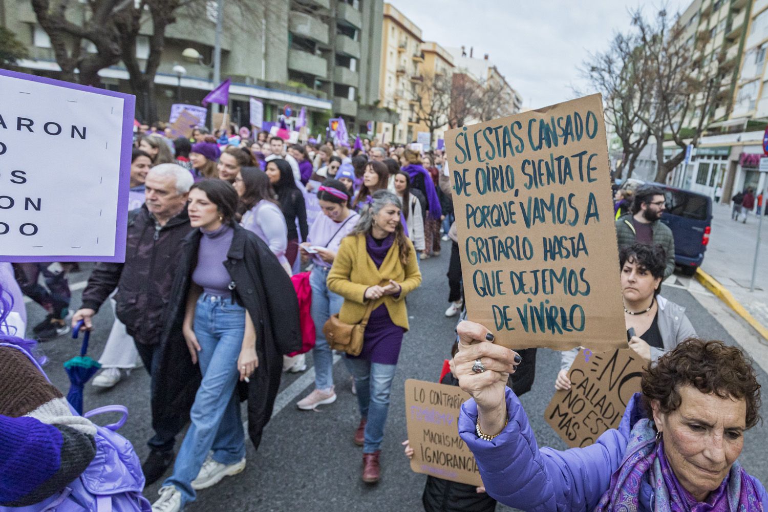 Manifestación por el 8M de Cádiz