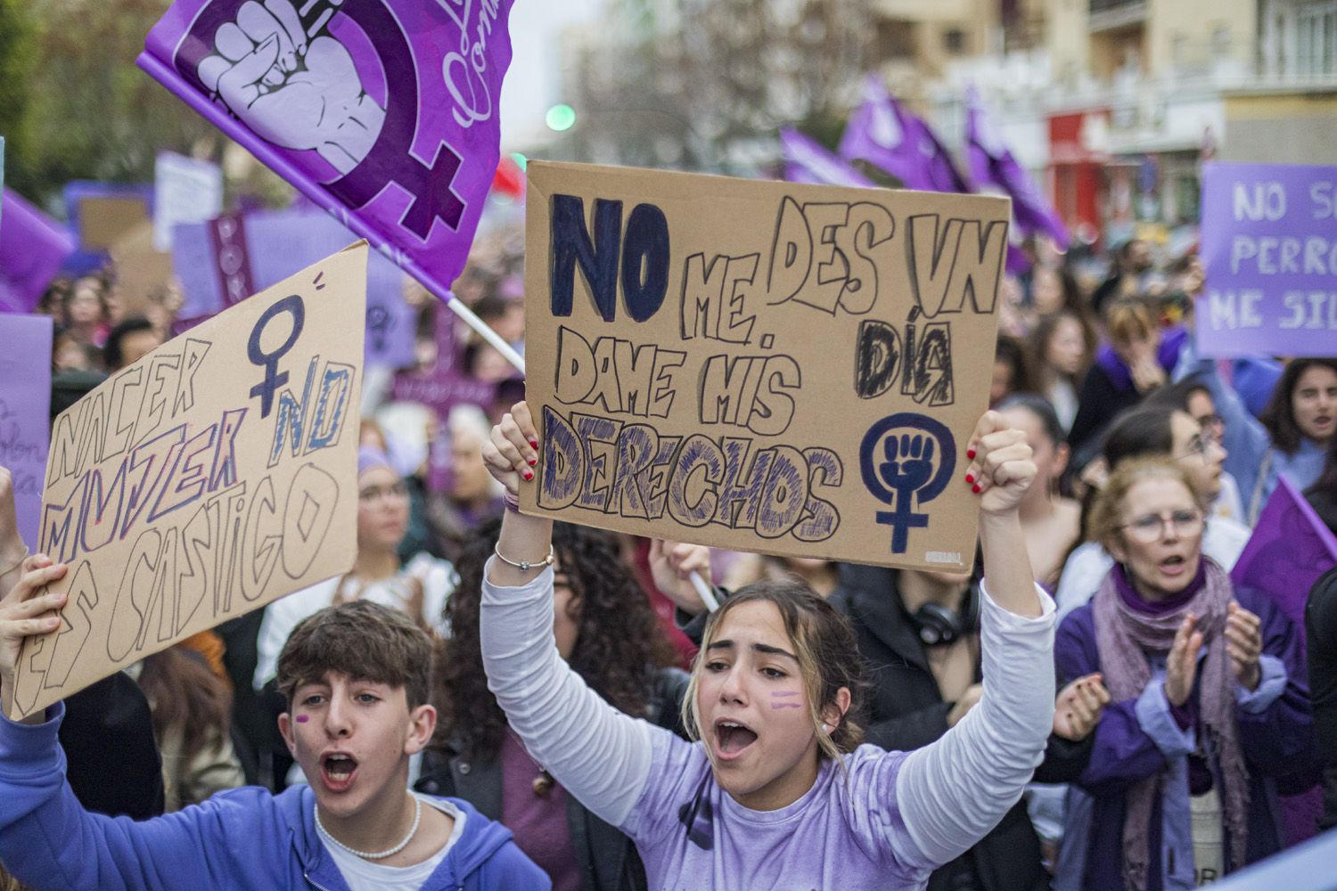 Manifestación por el 8M de Cádiz