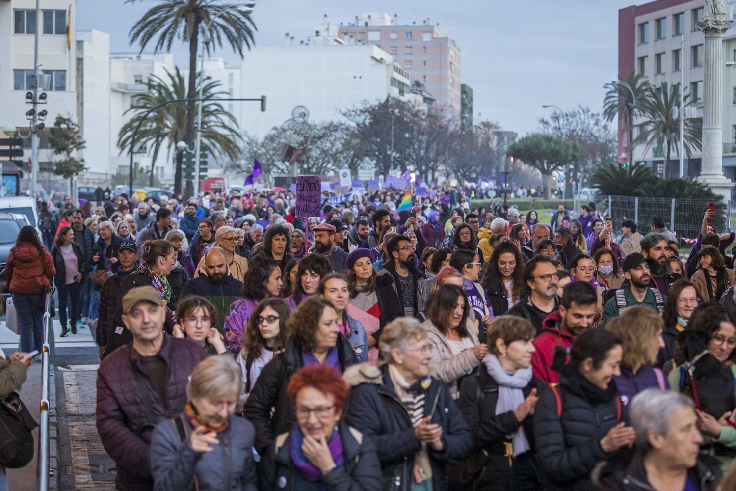 Manifestación por el 8M de Cádiz