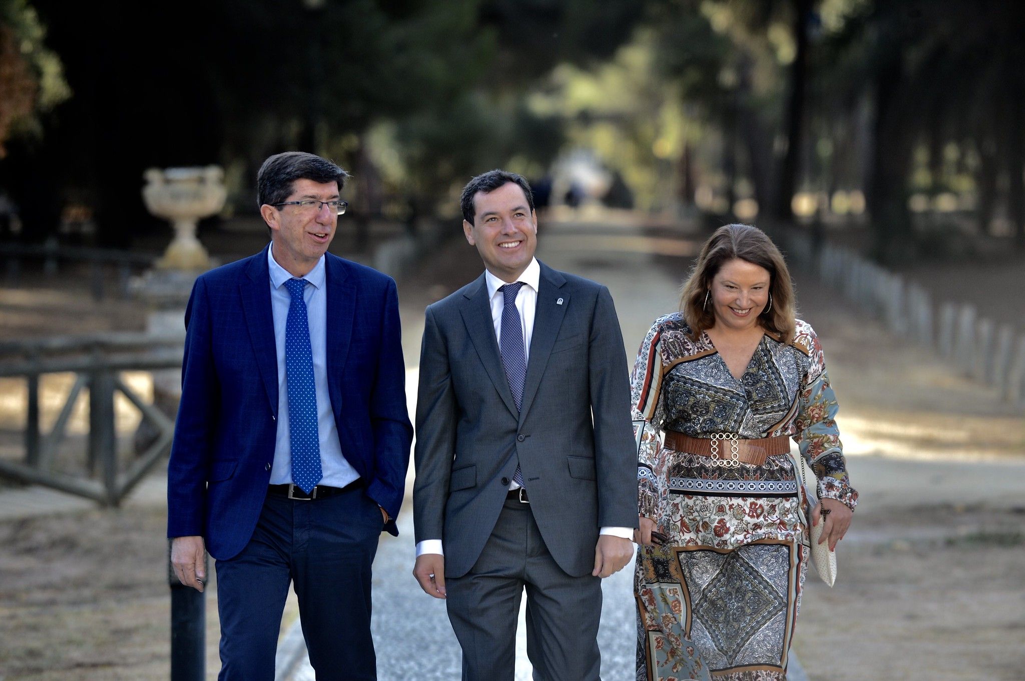 Marín, Moreno y Crespo de paseo por Doñana en una foto de archivo.