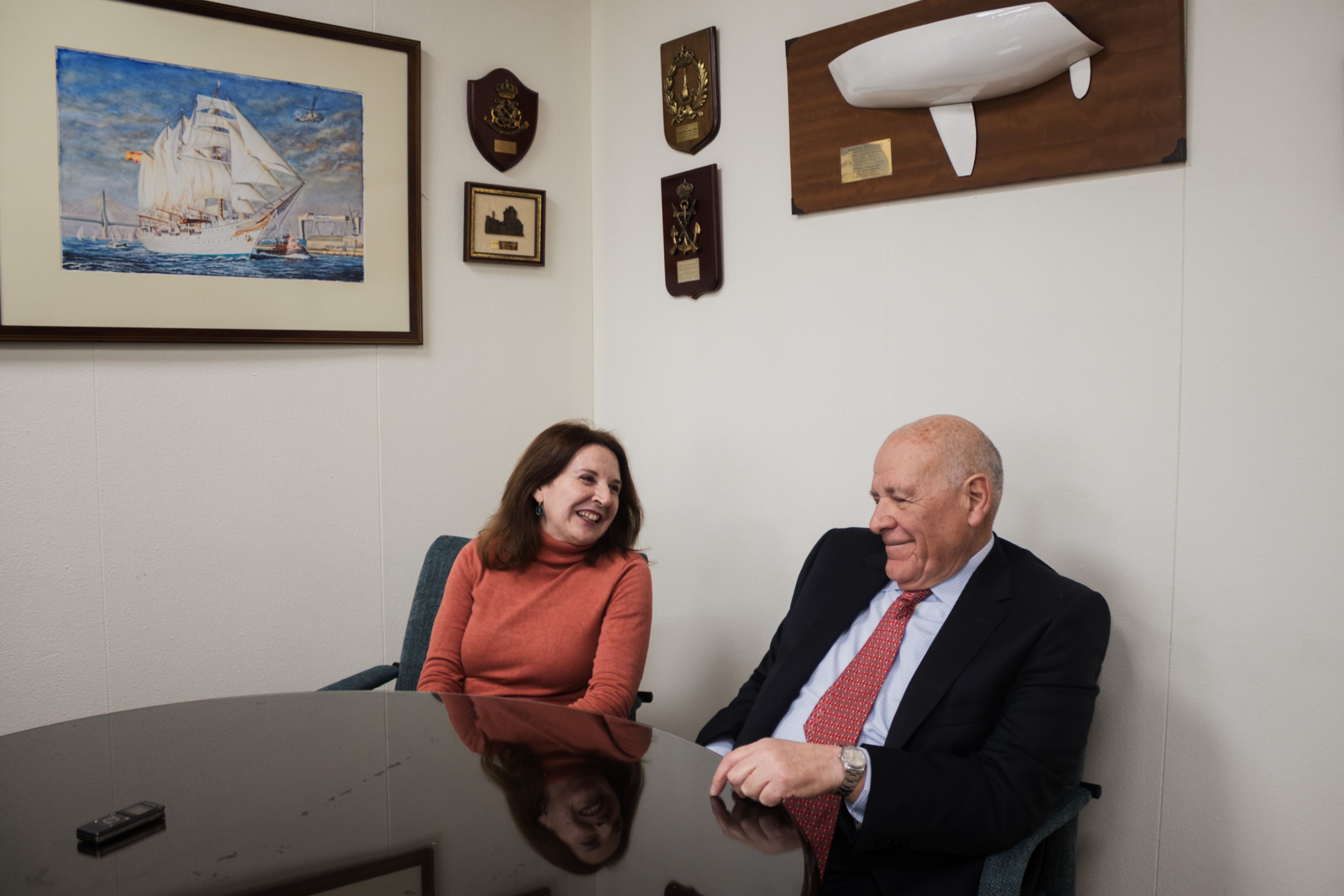 Victoria Redondo y Antonio Barrios durante la entrevista. 