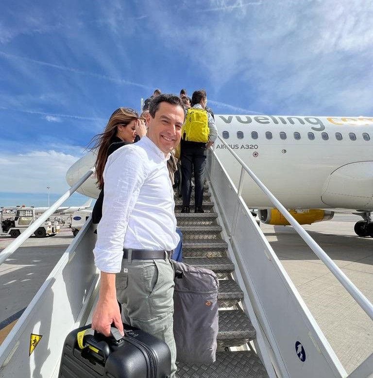 Moreno en su viaje a Barcelona.