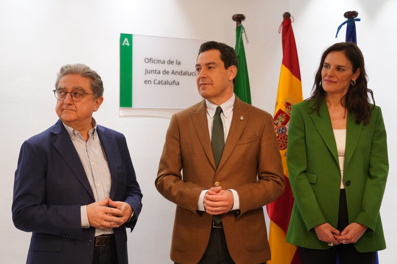 Moreno en la inauguración de la Oficina de la Junta en Barcelona. Moreno en la inauguración de la Oficina de la Junta en Barcelona.