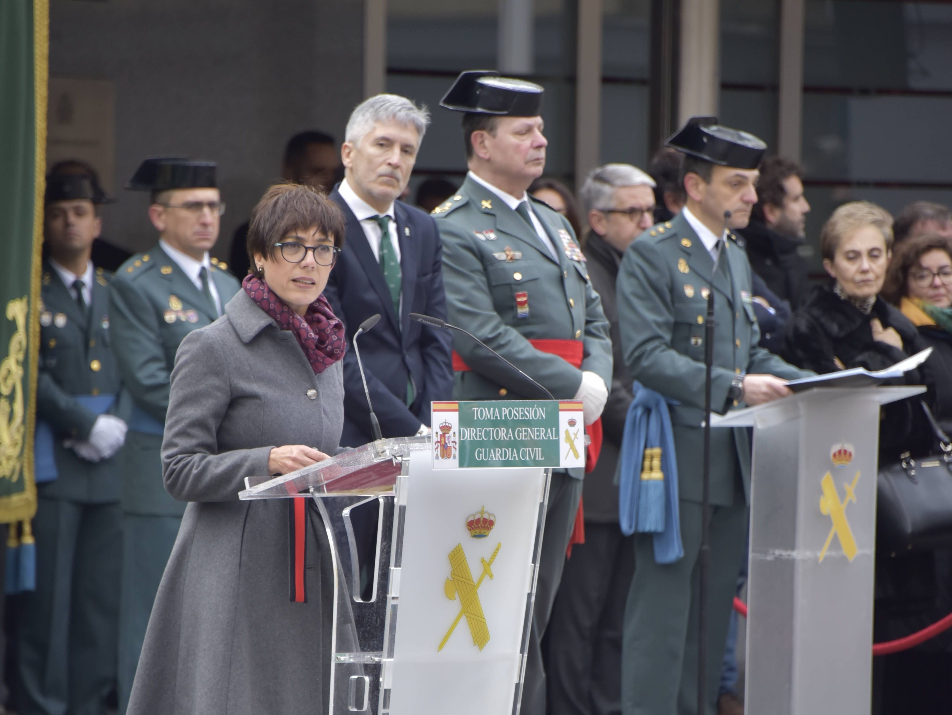 María Gámez, tomando posesión de su cargo. GUARDIA CIVIL