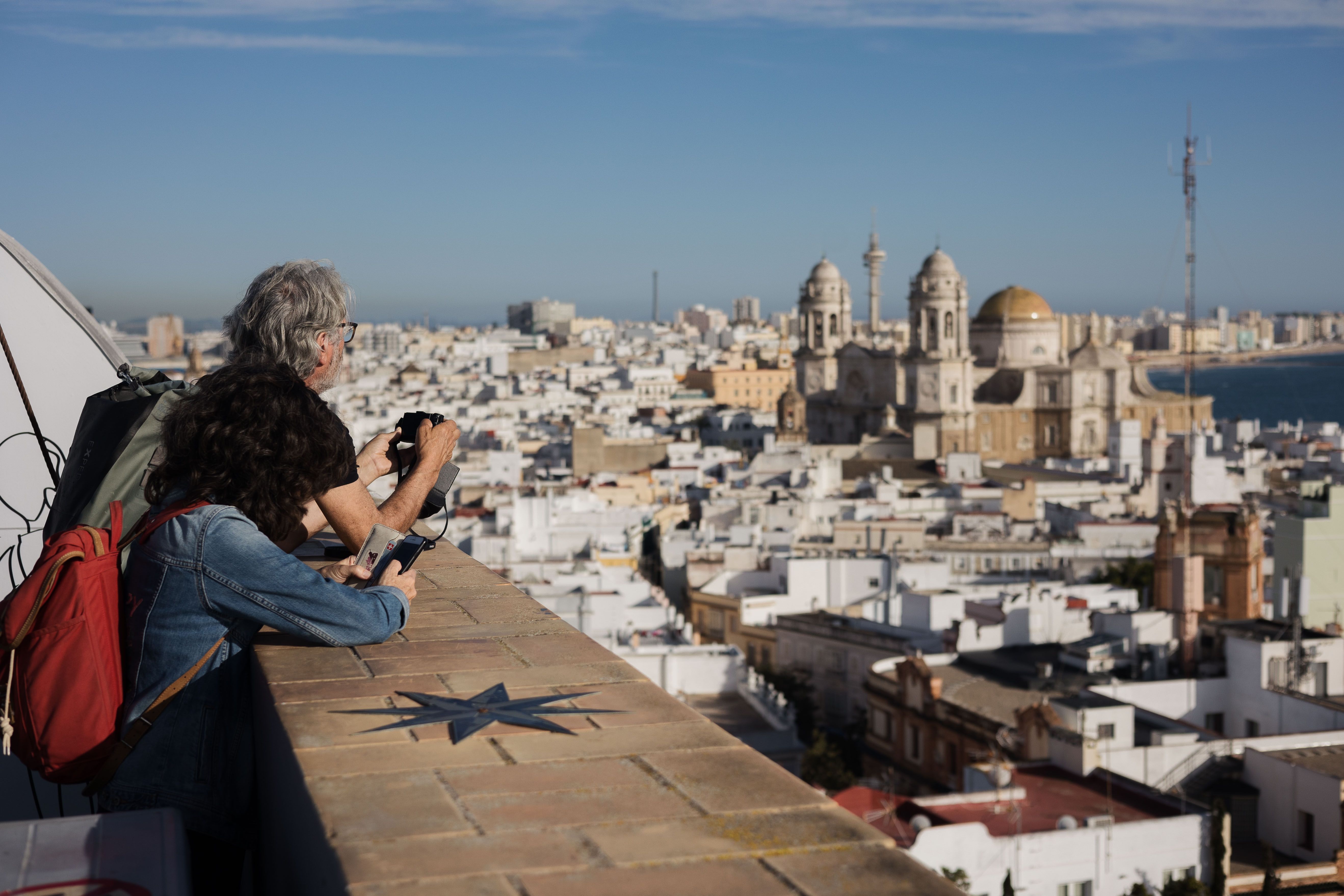 Vistas desde la Torre Tavira en Cádiz. 