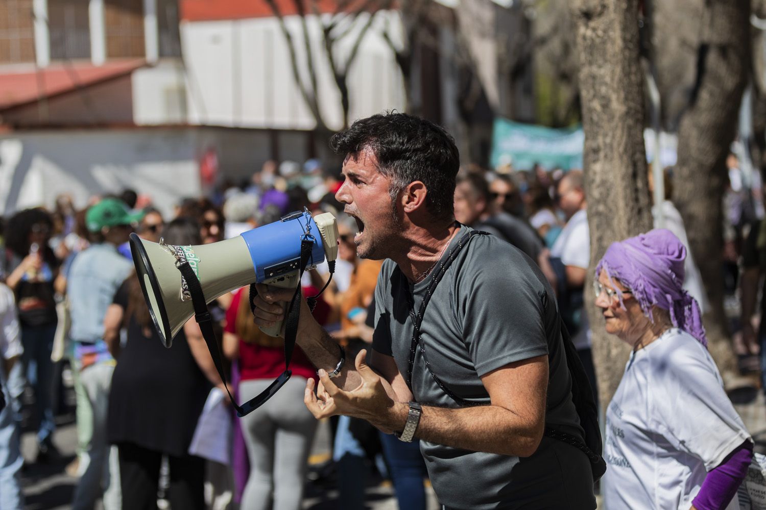 Manifestación contra los recortes de los servicios públicos en Cádiz, en una imagen de archivo.