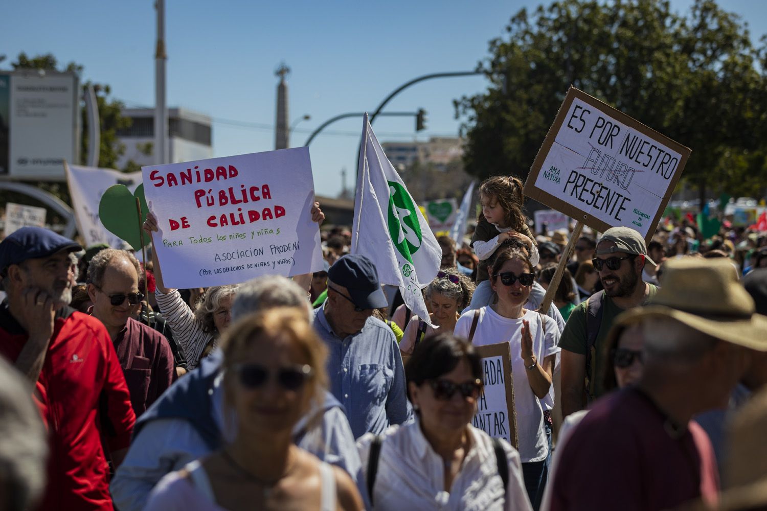 Una manifestación de en defensa de la educación pública. 