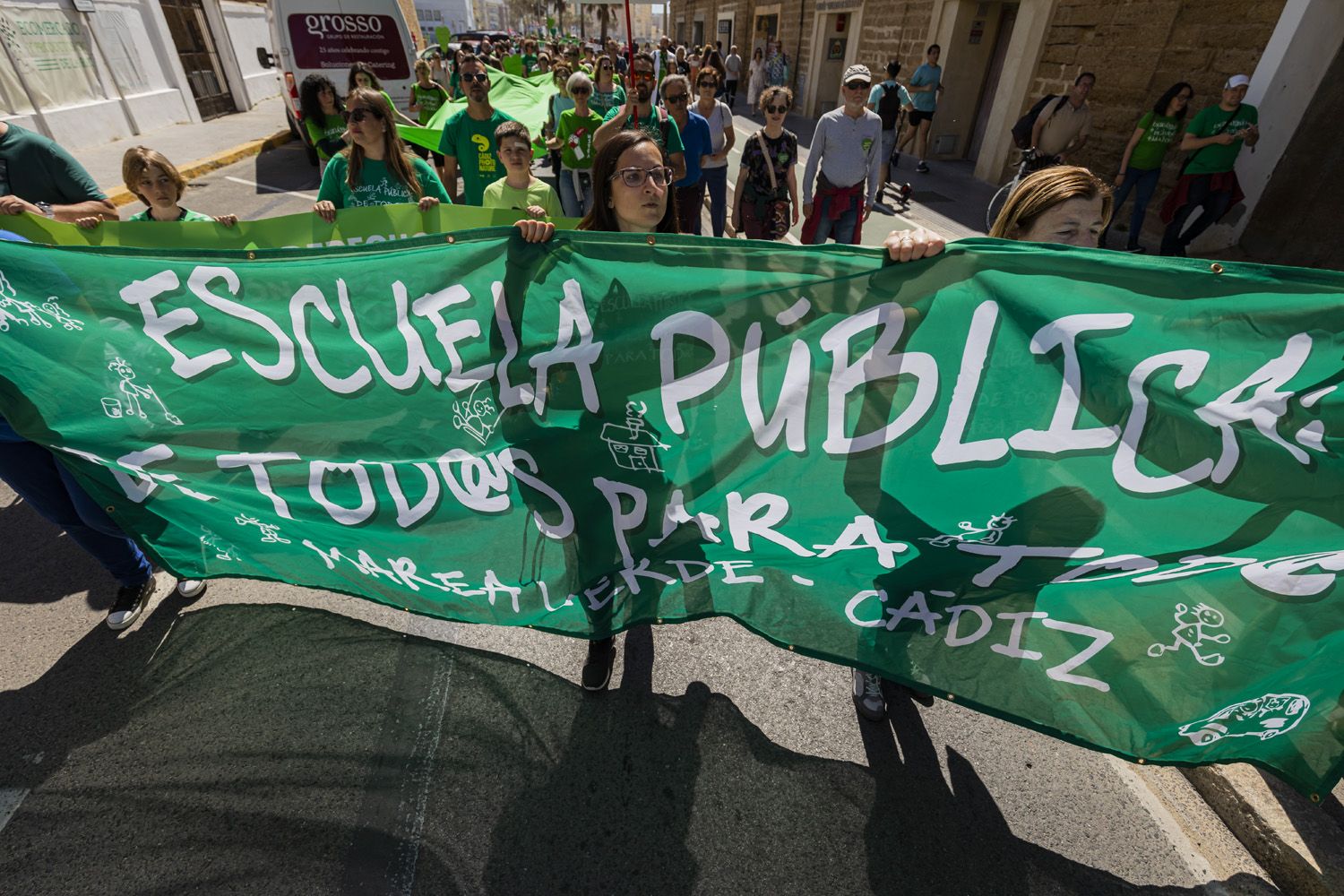 Una manifestación en defensa de la educación pública en una imagen reciente. 