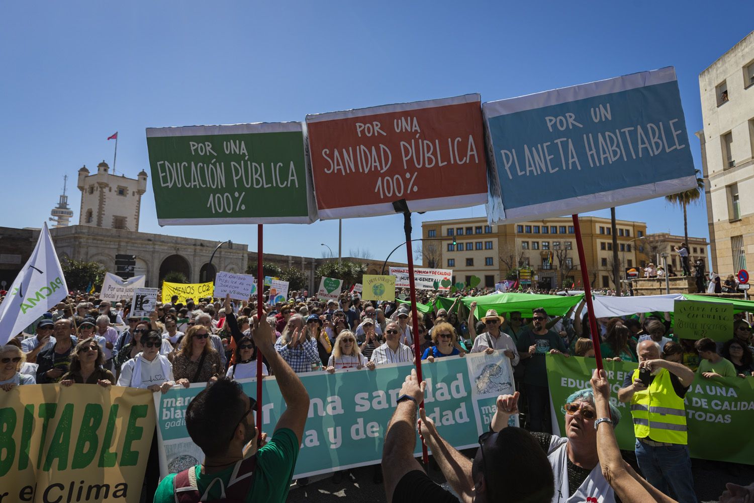 Una manifestación por la educación pública en una imagen reciente.  