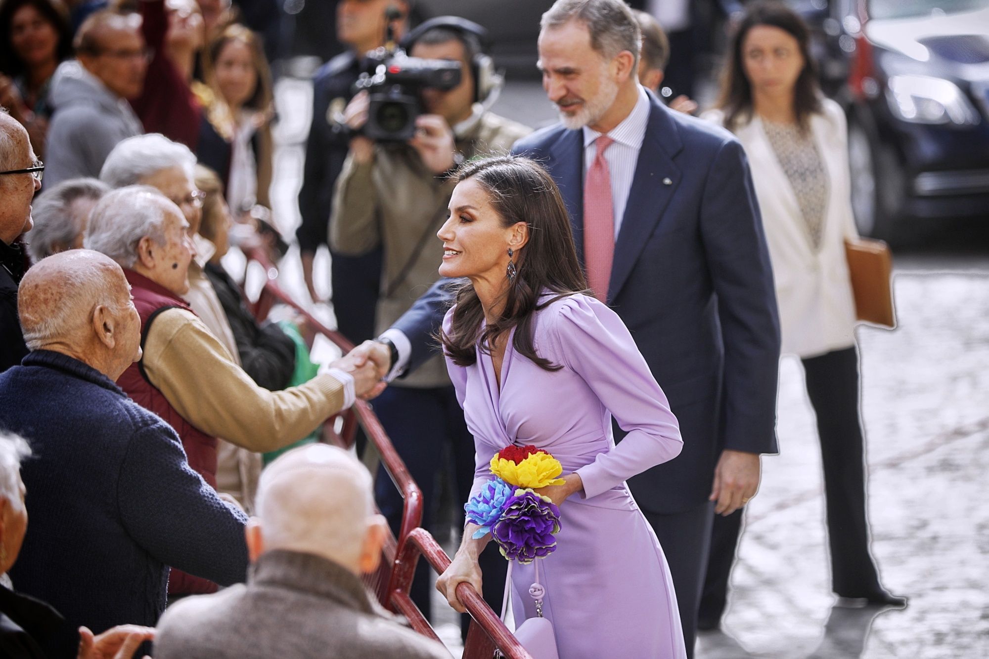 Llegada de los Reyes al Palacio de congresos de Cádiz.