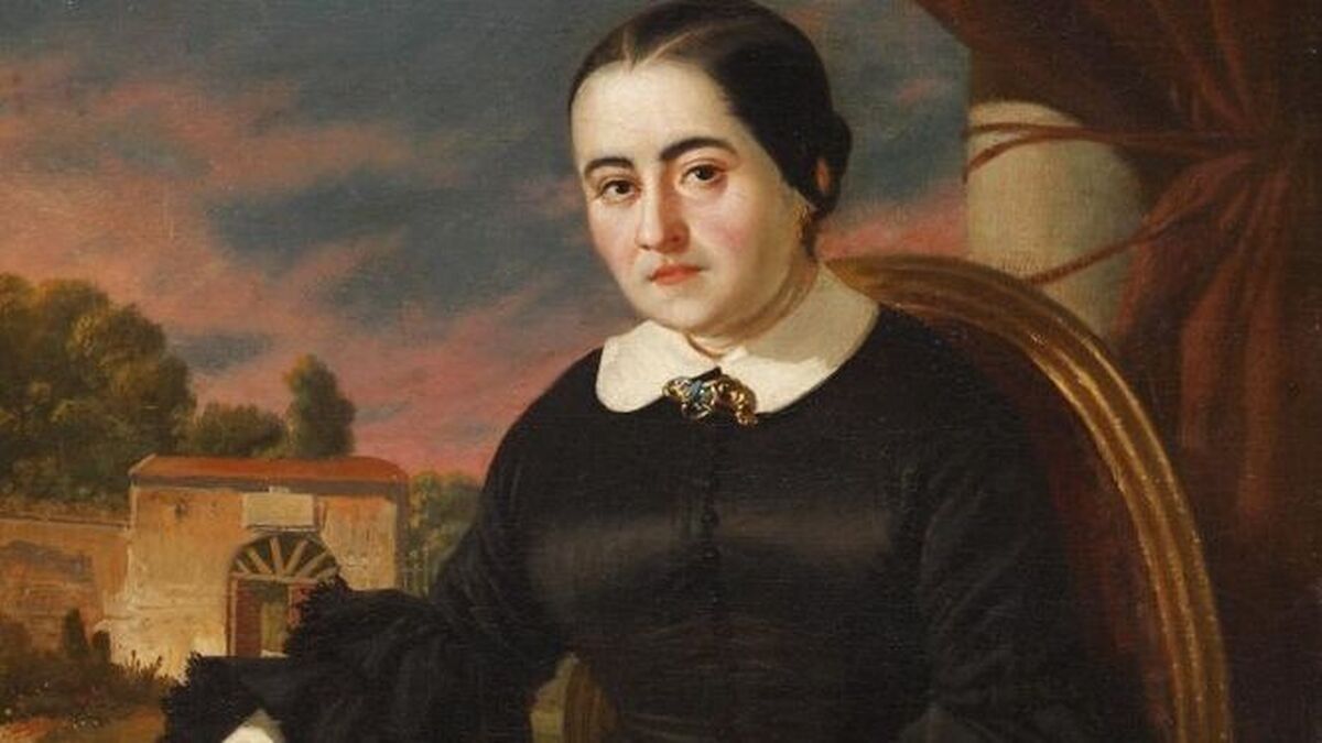 Fernán Caballero, retratada por Valeriano Domínguez Bécquer.