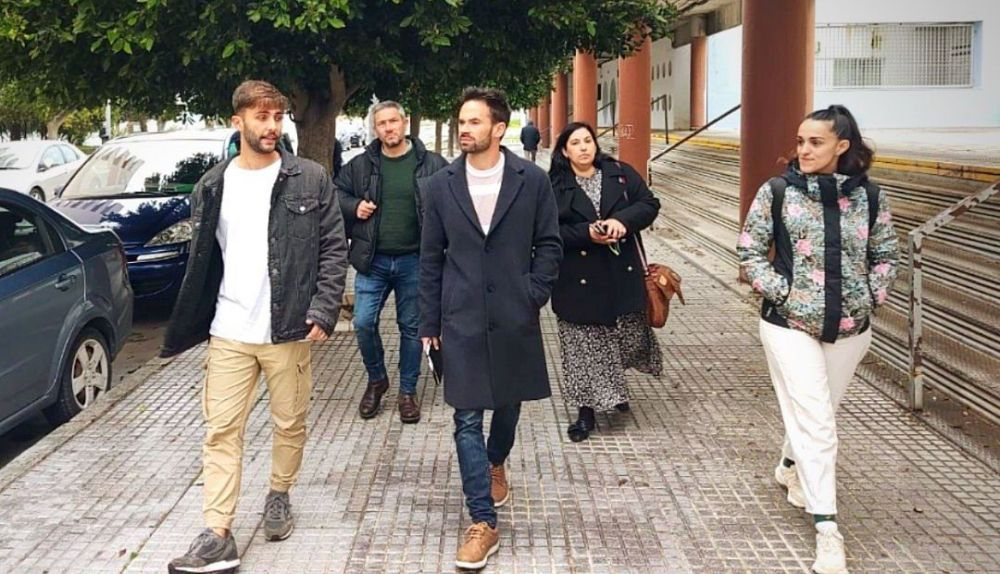 David de la Cruz, durante una visita al barrio de Astilleros.