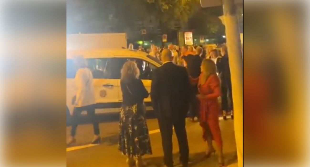 Protestas contra los taxis en la Feria de Abril.