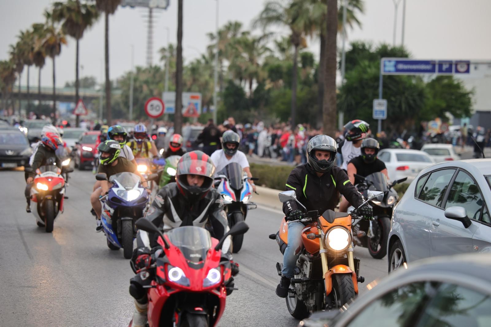 Moteros en El Puerto.