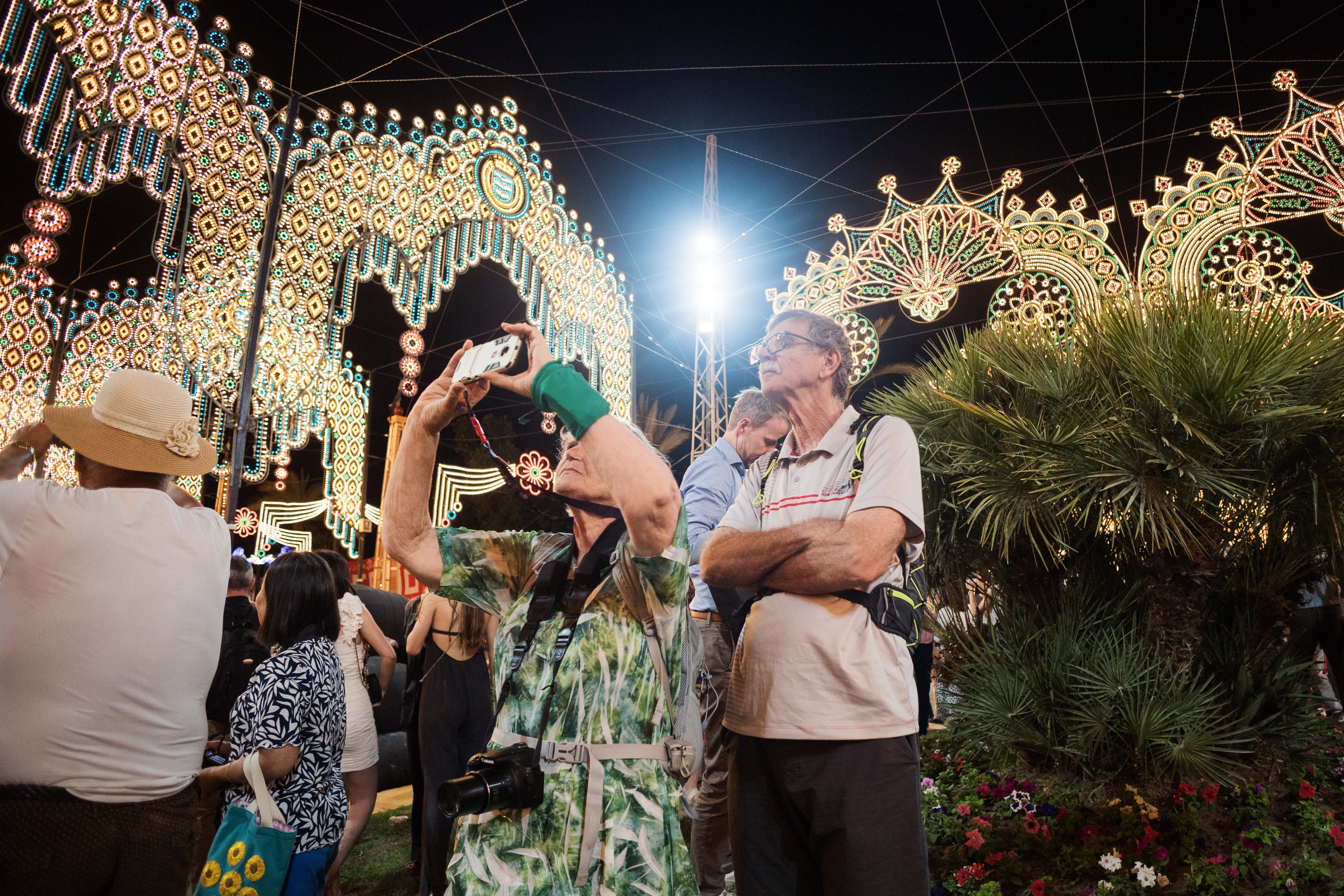 Alumbrado de la Feria del Caballo, este pasado fin de semana.