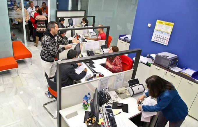 Una oficina en una imagen de archivo.