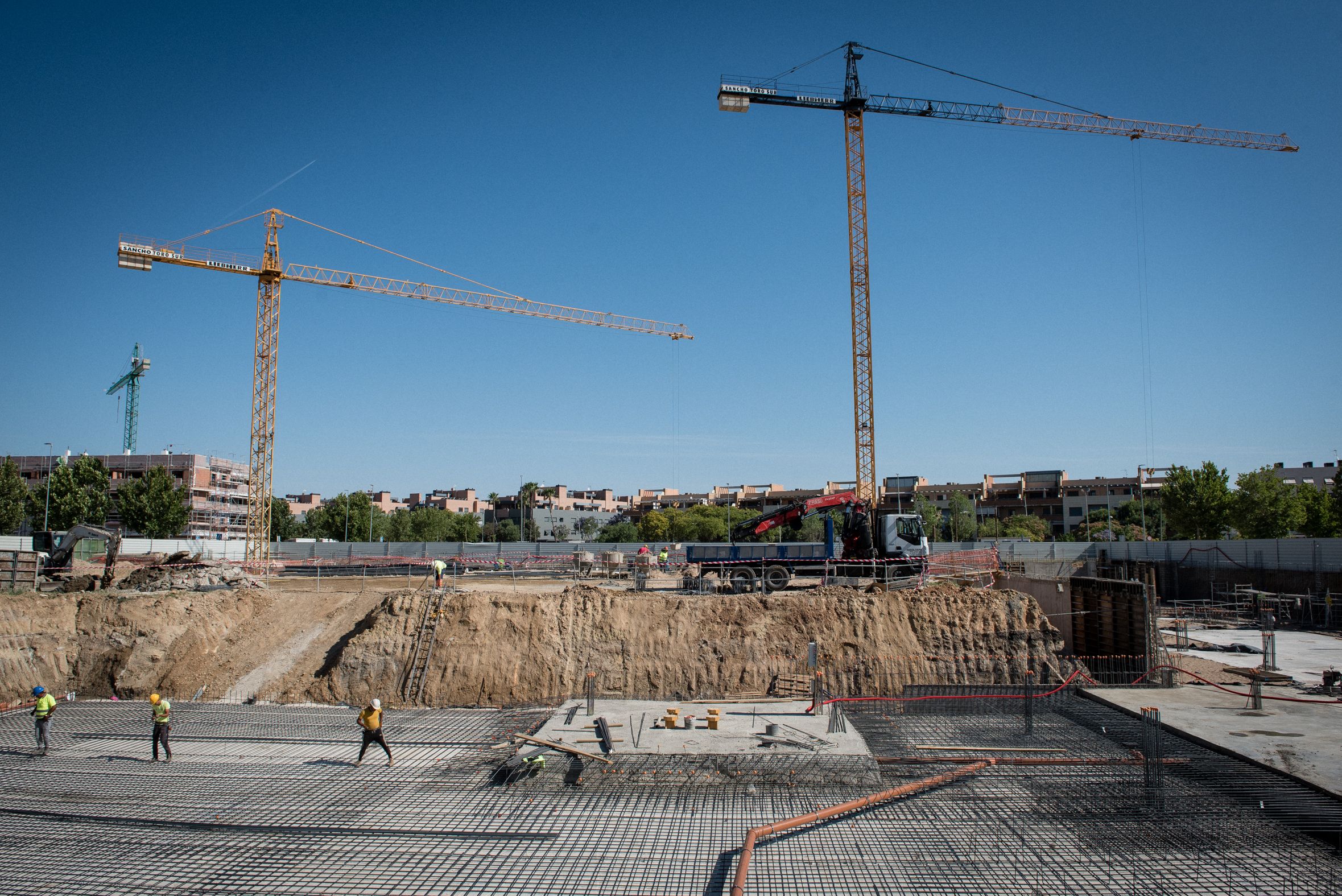 Una obra de nueva vivienda en Sevilla. Una obra de nueva vivienda en Sevilla.
