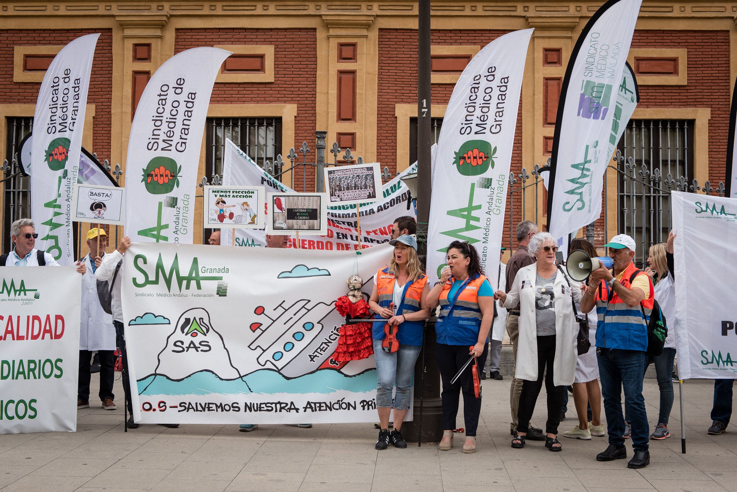 Una protesta del Sindicato Médico.