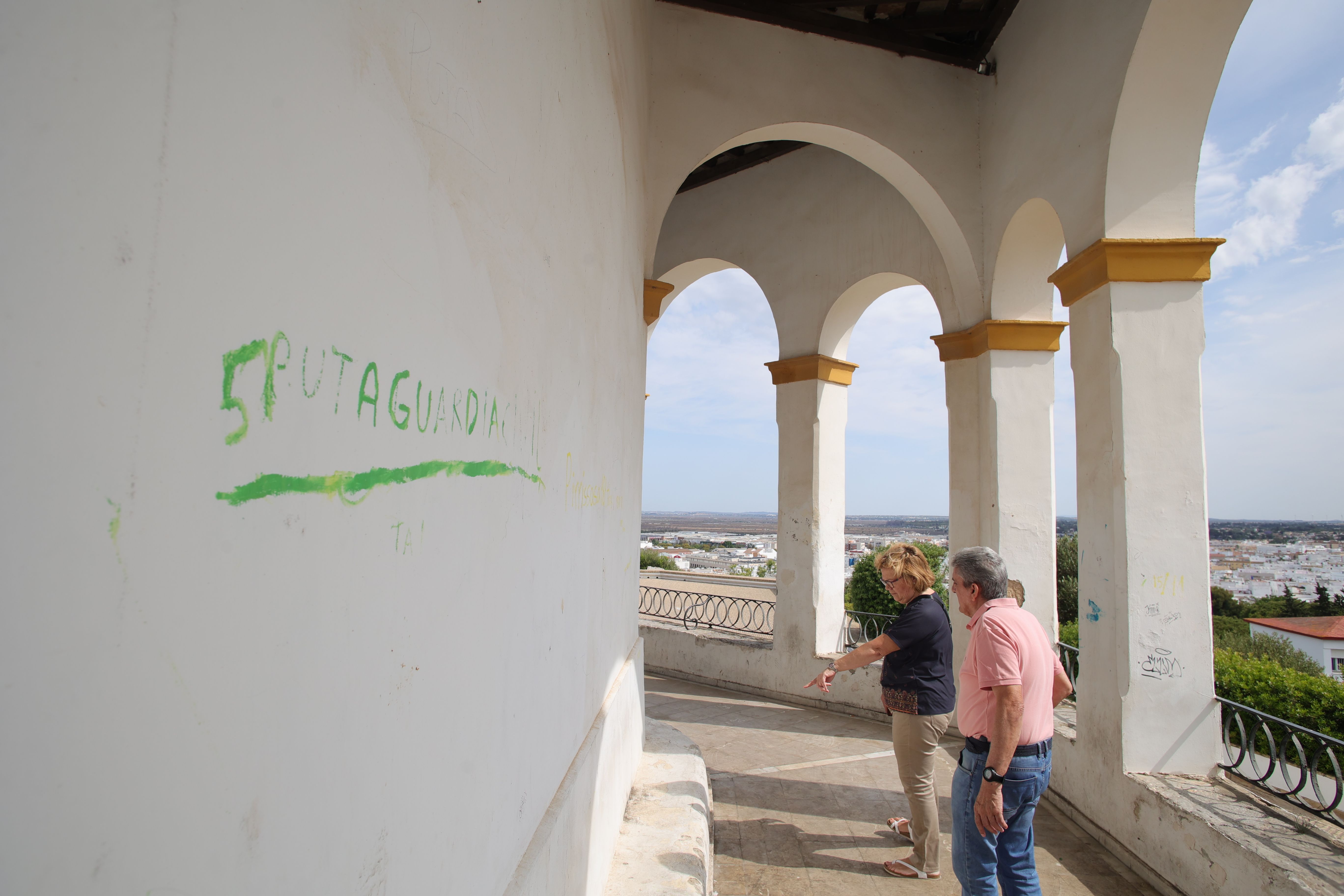 Pintadas en las paredes del santuario.
