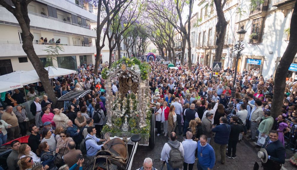 Salida de la hermandad del Rocío de Jerez el pasado año. 
