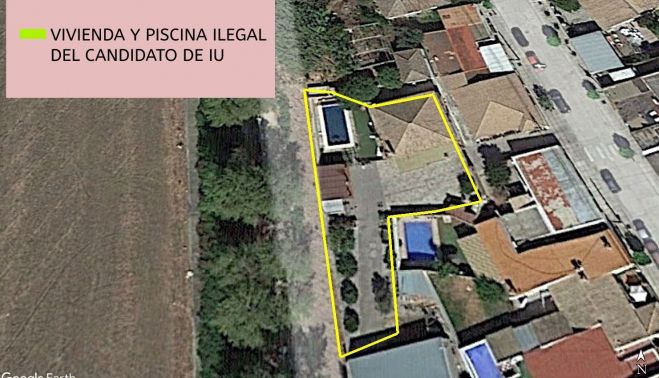 Imagen del lugar donde está situada la vivienda del candidato de IU a la Alcaldía de Medina Sidonia.
