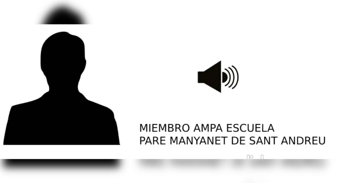Un miembro del Ampa del Pare Manyanet de Sant Andreu compartió un audio en un grupo.