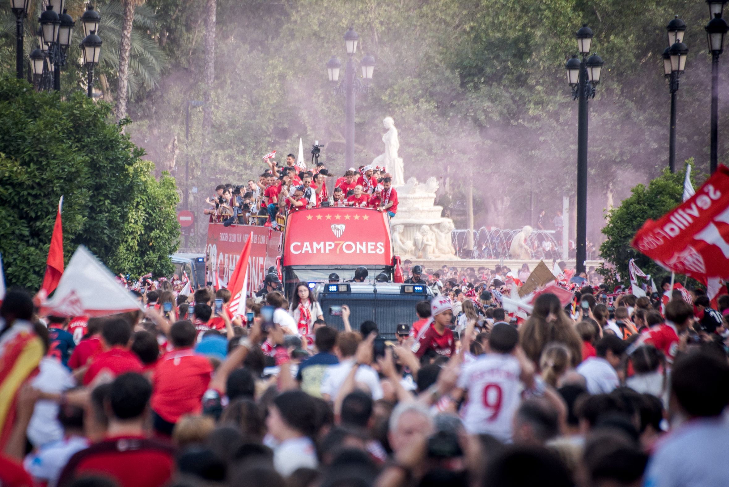 Impresionante imagen de la celebración. 