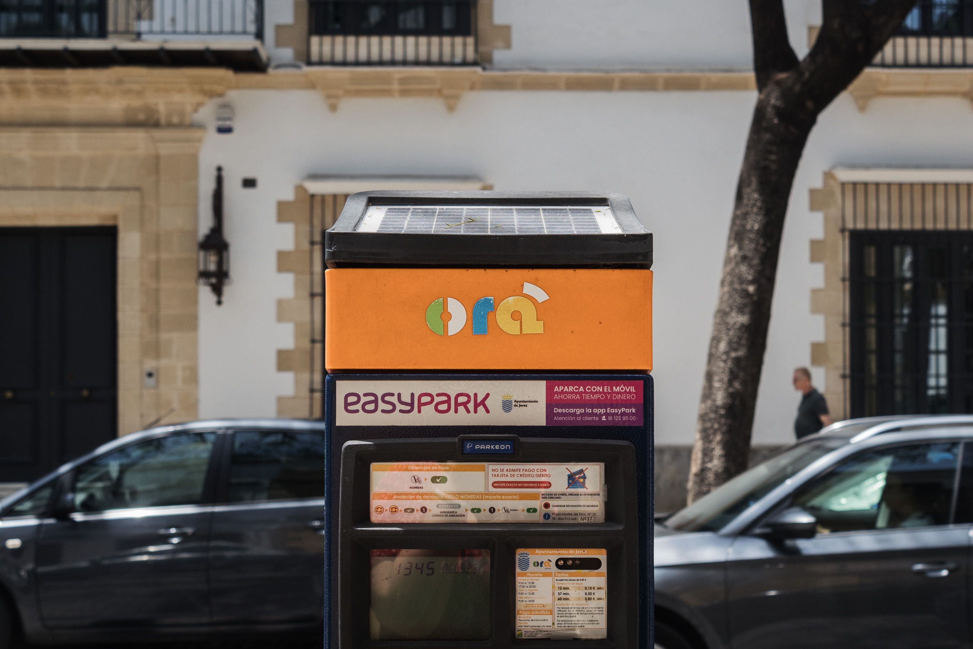 Zona naranja del ORA en Jerez.