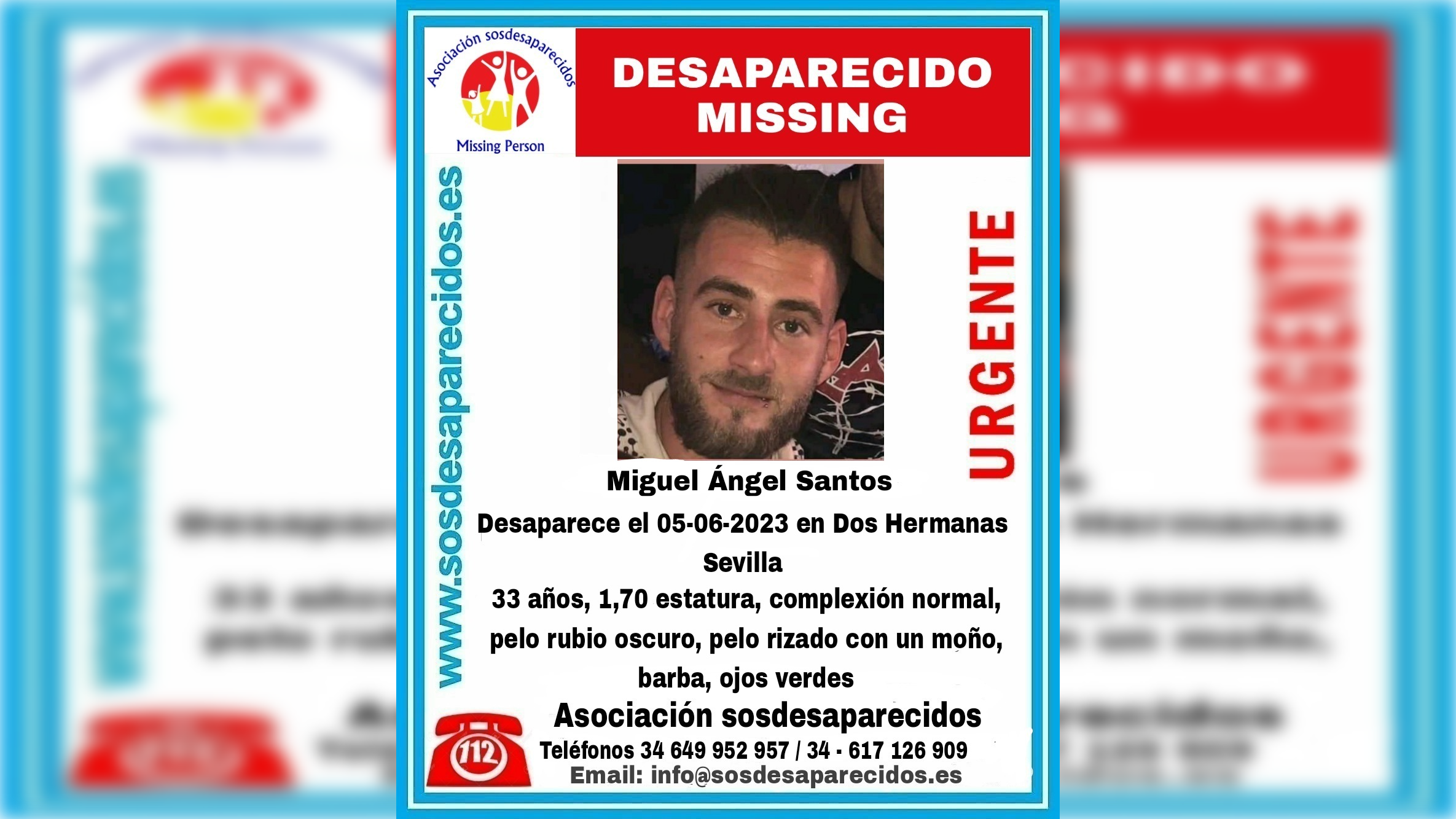 Cartes de búsqueda del hombre desaparecido tras escapar del Hospital de Valme. Cartes de búsqueda del hombre desaparecido tras escapar del Hospital de Valme.