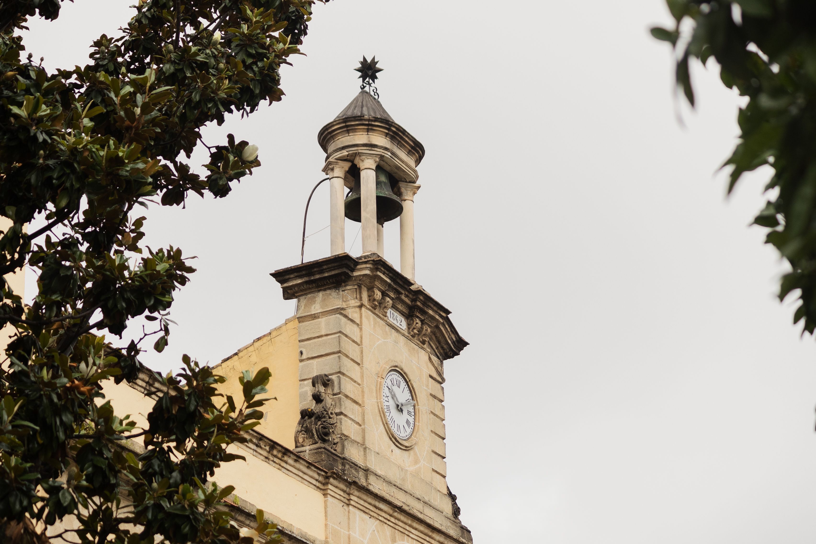 Una imagen del reloj del Ayuntamiento de Jerez.
