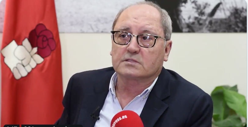 Juan Cornejo, secretario de Organización del PSOE-A, en la entrevista con Europa Press. IMAGEN: PSOE-A