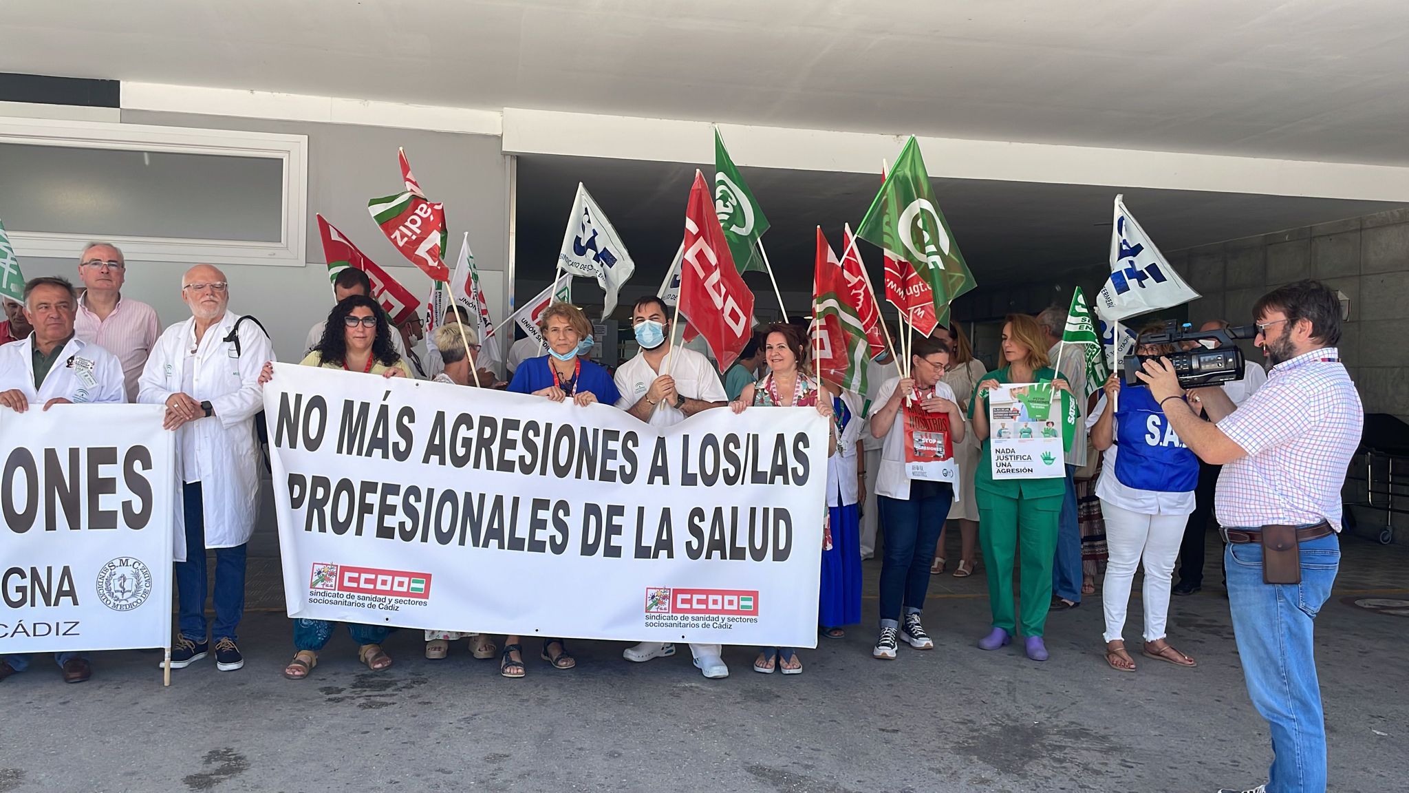 Concentración contra las agresiones a los sanitarios en una imagen de archivo. 