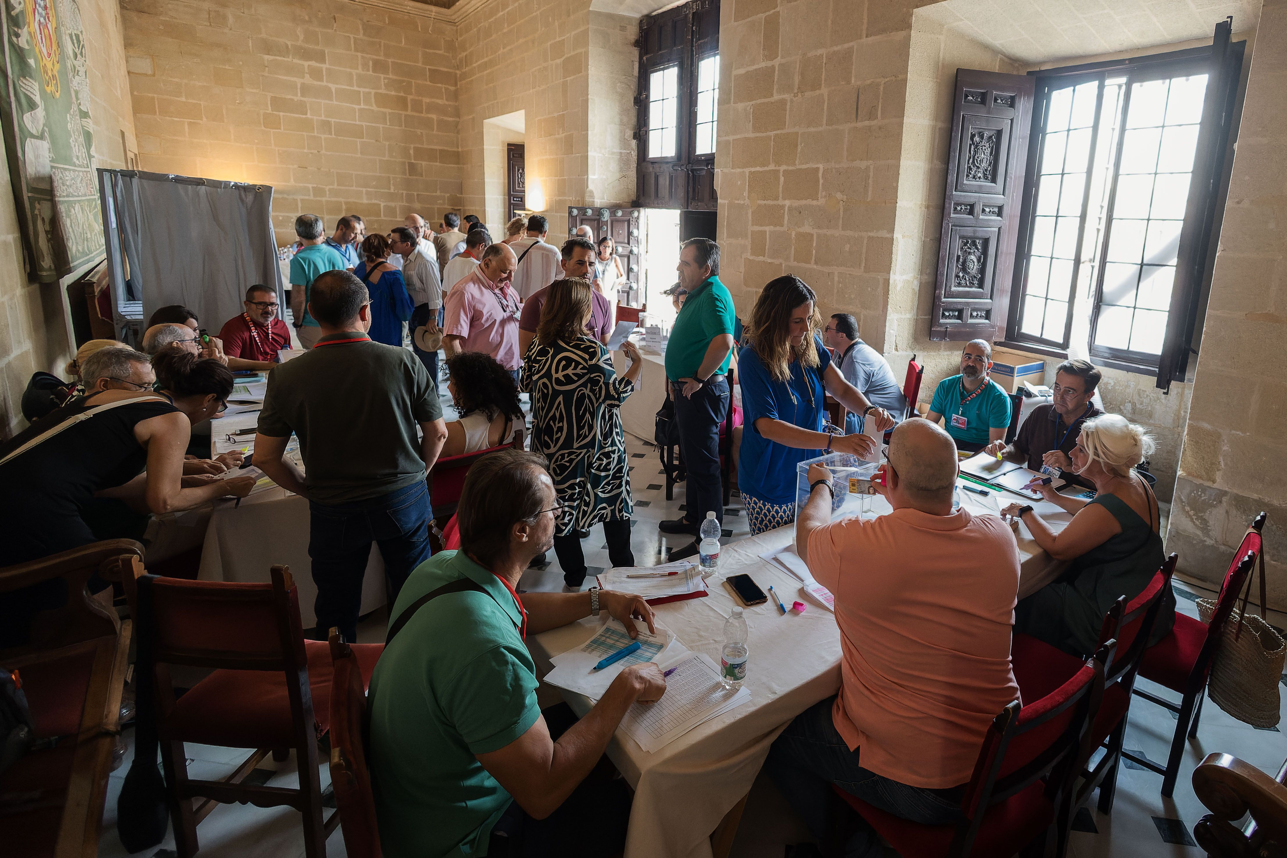 Un momento de las últimas elecciones sindicales del personal laboral en el Ayuntamiento de Jerez, en una imagen reciente.