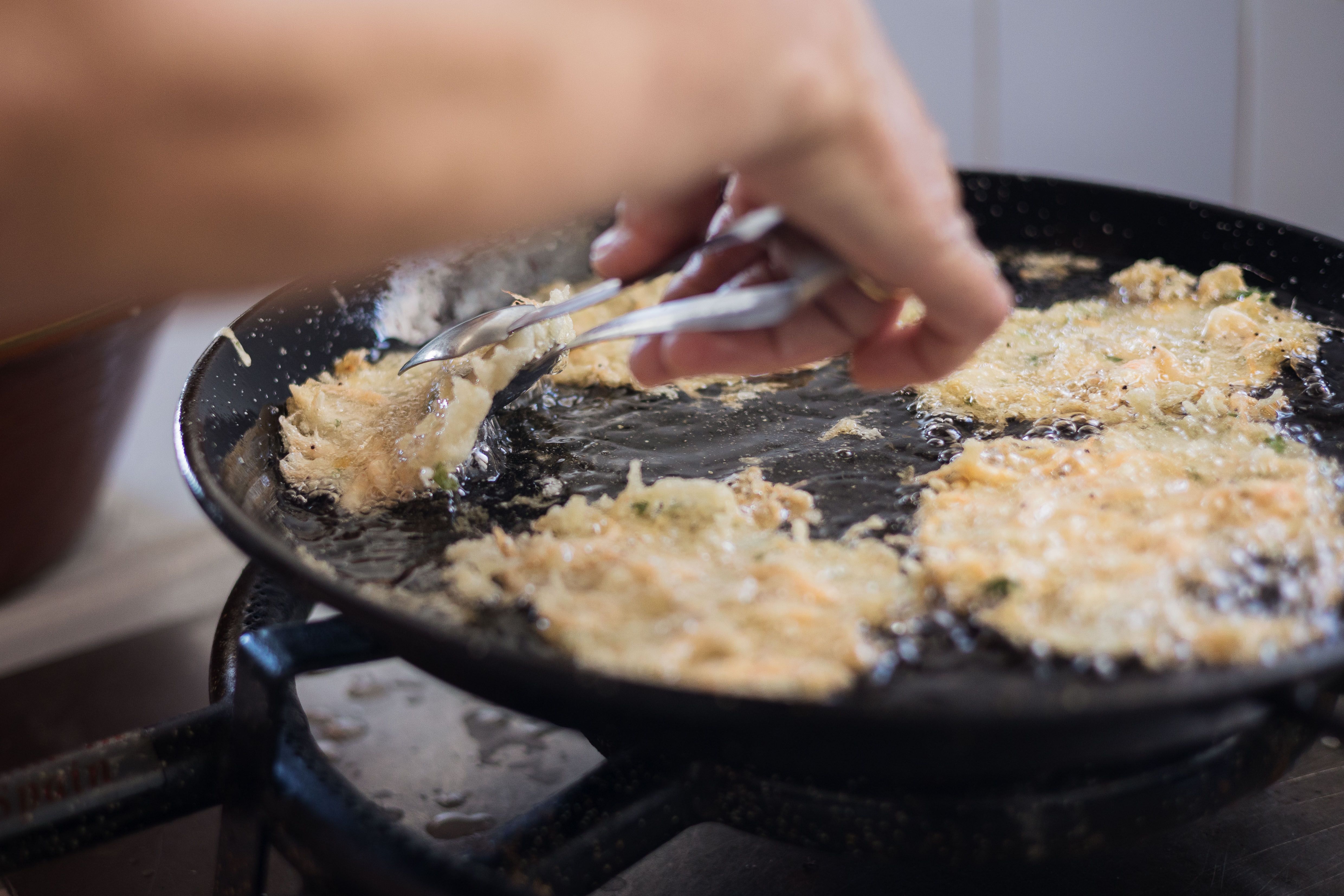 Detalle de la elaboración de las tortillas. 