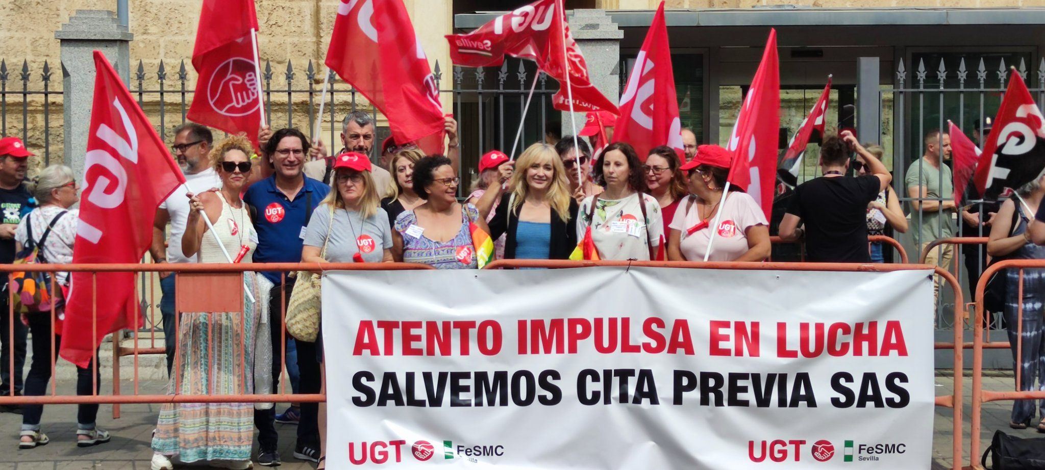 Una protesta de la plantilla de Salud Responde.