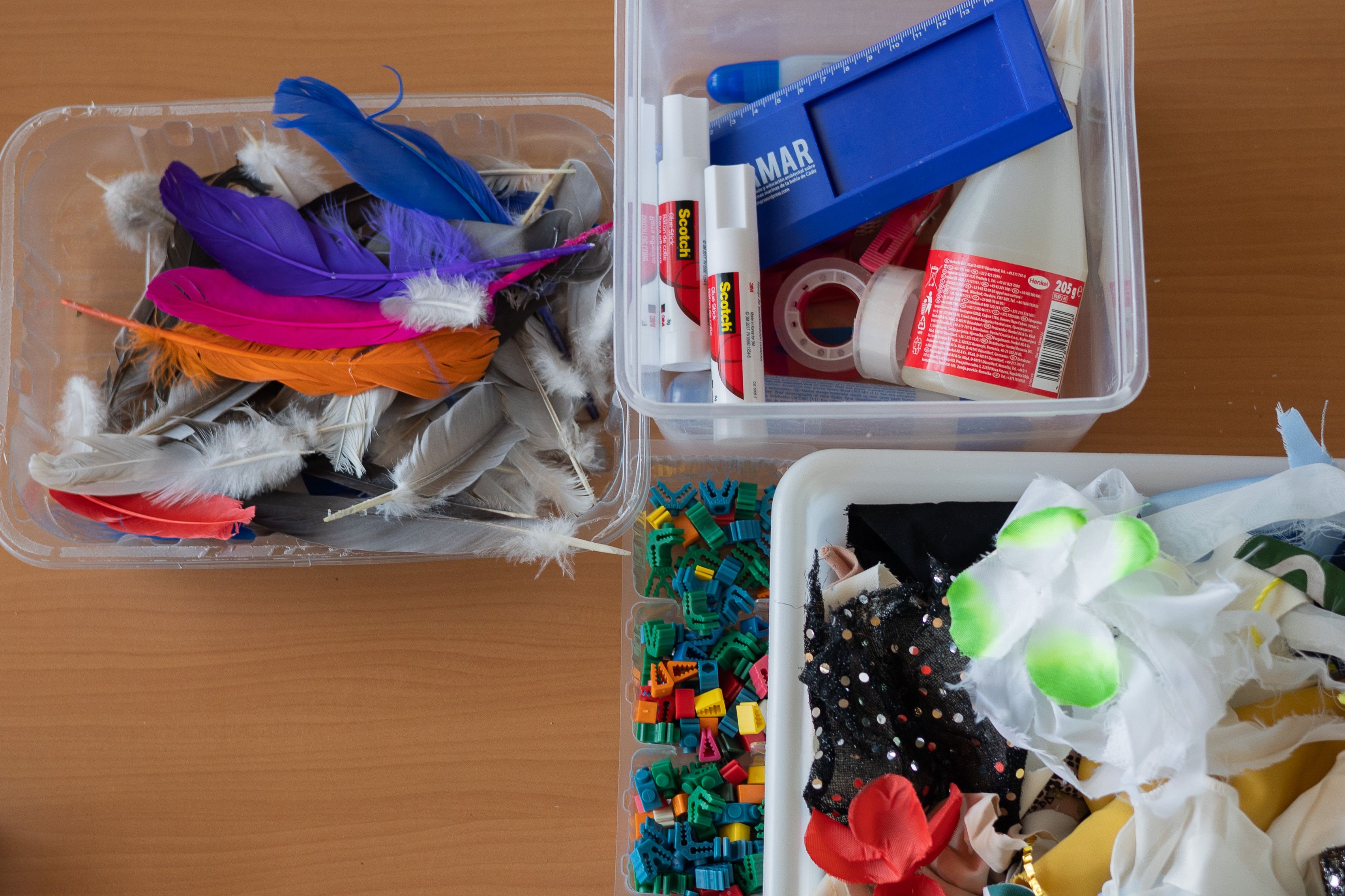 Algunos de los materiales utilizados en las clases. 