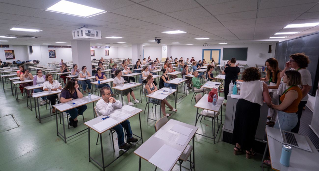 Una prueba de opositores a docente en Andalucía.