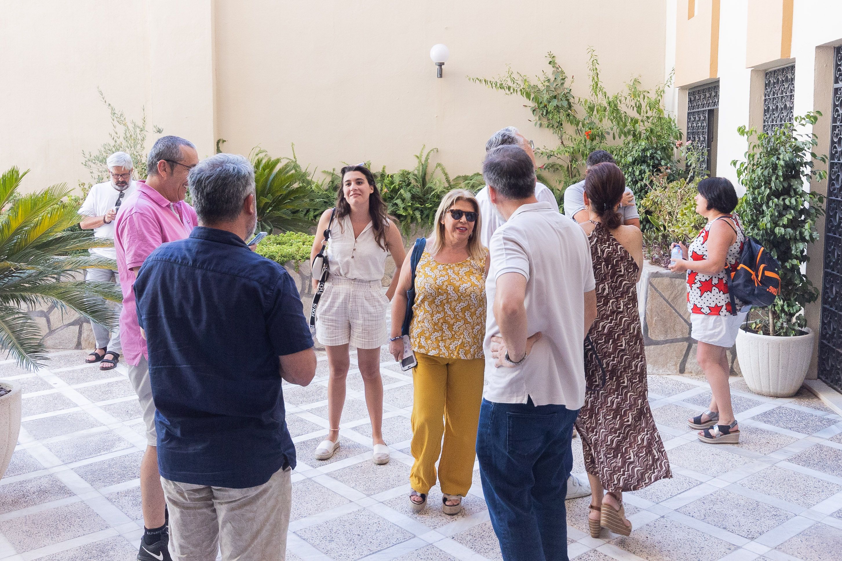 Mamen Sánchez, en el centro de la imagen, en una ejecutiva reciente del PSOE en Jerez.