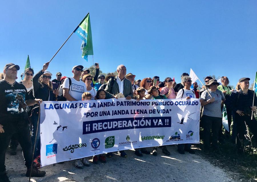 La manifestación de la asociación de Amigos de la Laguna de La Janda hace dos años.