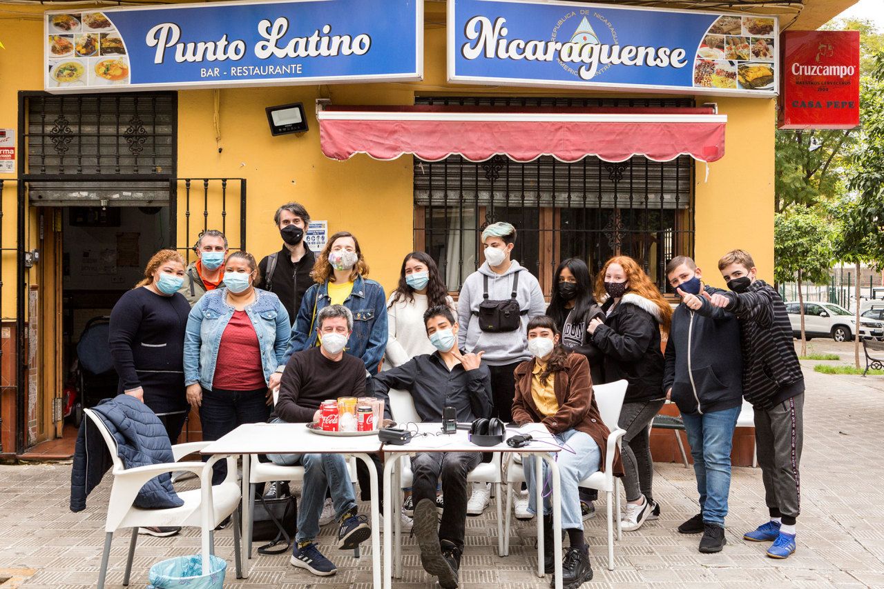 Una reunión de la Asociación Nicaragüense de Sevilla en el Punto Latino de la capital andaluza, lugar de encuentro de la comunidad. La joven de 22 años pertenecía a dicho colectivo.