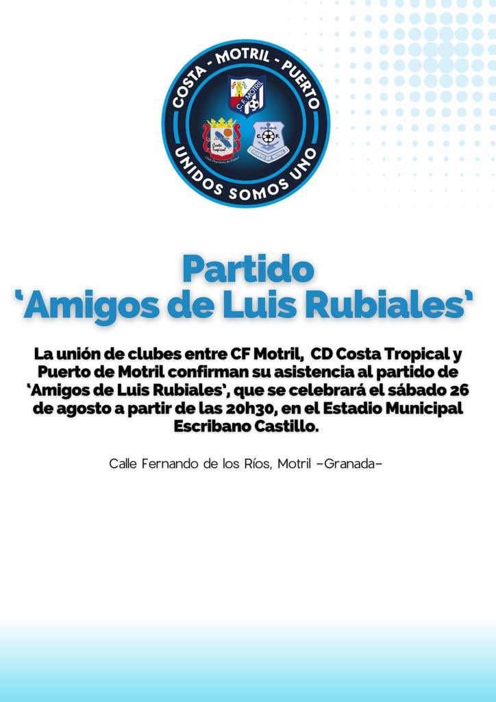 El comunicado del Motril CF confirmando el partido de este sábado.