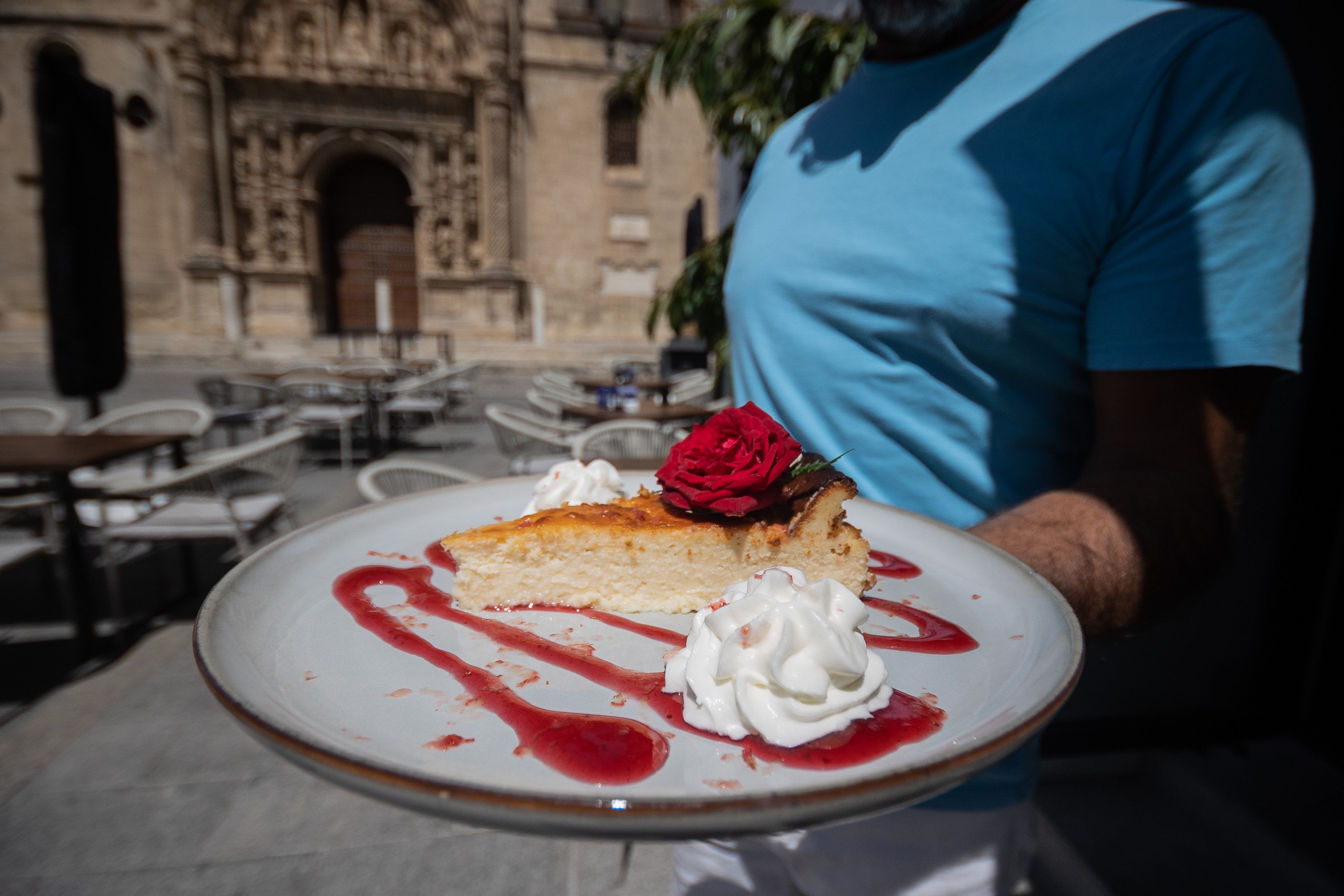 Tarta de queso casera elaborada en el nuevo gastrobar. 
