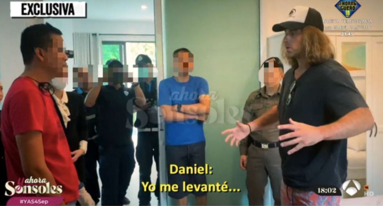 Daniel Sancho, en la reconstrucción del crimen que ha dado en exclusiva el programa 'Y ahora Sónsoles'. Daniel Sancho, en la reconstrucción del crimen que ha dado en exclusiva el programa 'Y ahora Sónsoles'.